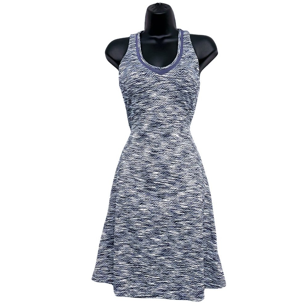 MPG Travel Athletic Dress Built in Bra Mesh Racerback V-neck Mini Length Fitted